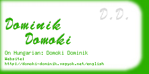 dominik domoki business card